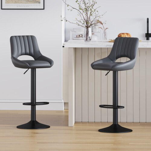 MCC (GREY) Set of 2 Height Adjustable Kitchen BarStool Stacey 2