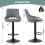 MCC (GREY) Set of 2 Height Adjustable Kitchen BarStool Stacey 4