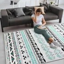(Zuri) Non Slip Large Area Rug for Living Room &amp; Bedroom Carpets