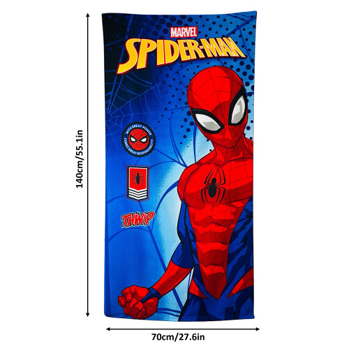 Marvel Spiderman Bath Beach Towel Character Children Microfibre Boys 1