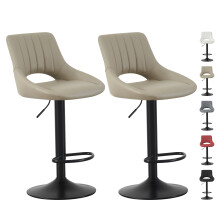 (BROWN) Set of 2 Height Adjustable Kitchen BarStool Stacey