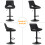 MCC (BLACK) Set of 2 Height Adjustable Kitchen BarStool Stacey 7