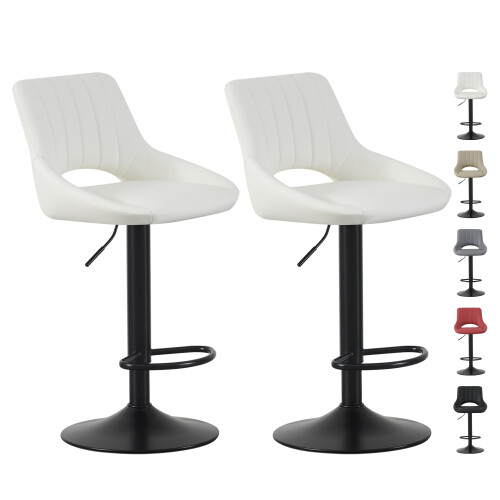 MCC (CREAM) Set of 2 Height Adjustable Kitchen BarStool Stacey