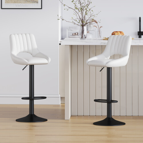 MCC (CREAM) Set of 2 Height Adjustable Kitchen BarStool Stacey 2
