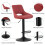 MCC (RED) Set of 2 Height Adjustable Kitchen BarStool Stacey 5