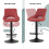 MCC (RED) Set of 2 Height Adjustable Kitchen BarStool Stacey 6