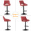 MCC (RED) Set of 2 Height Adjustable Kitchen BarStool Stacey 7