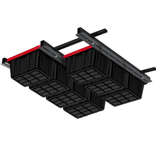 Gr8 Home Overhead Adjustable Storage Bin Rack Brackets Ceiling Rail Organiser