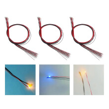 (As show, One size) 60Pcs SMD Micro LED Leads Wires 30cm For Train Railway HO N Scale Light