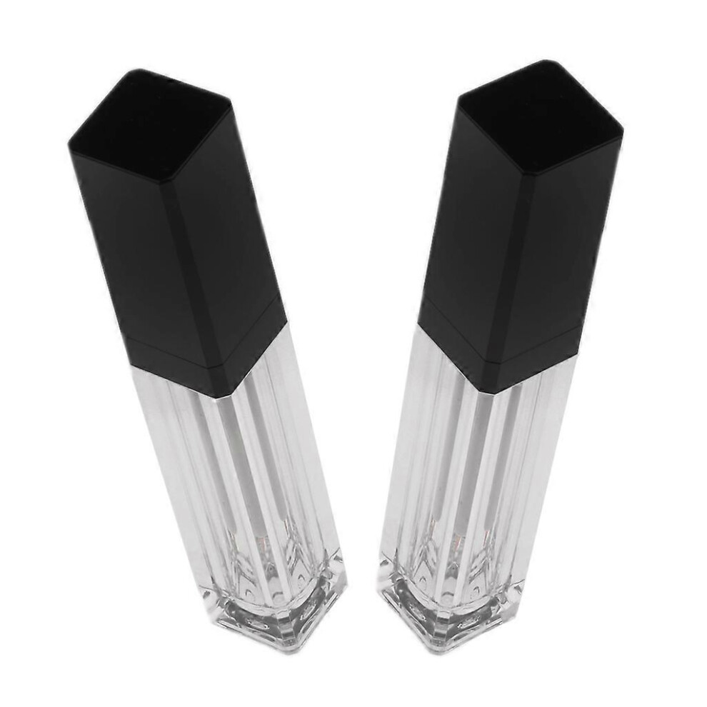 (N710, One size) 2pcs 8ml Refillable Empty Clear Acrylic Eyeliner Vials Tube Eyelash Growth Oil /Mascara/ Eye Gloss Liquid Bottle Container With Brush