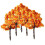(9cm, One size) Iron Trees Model With Red Flower Tree Model Train Landscape Scenery 7cm 5