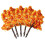 (7cm, One size) Iron Trees Model With Red Flower Tree Model Train Landscape Scenery 7cm 2