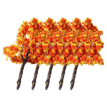 (7cm, One size) Iron Trees Model With Red Flower Tree Model Train Landscape Scenery 7cm