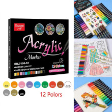 (24 Colors, One size) 12/24/36 Colors Acrylic Paint Pens Set for Ceramic Stone Rock Painting Art Project , 12 Colors