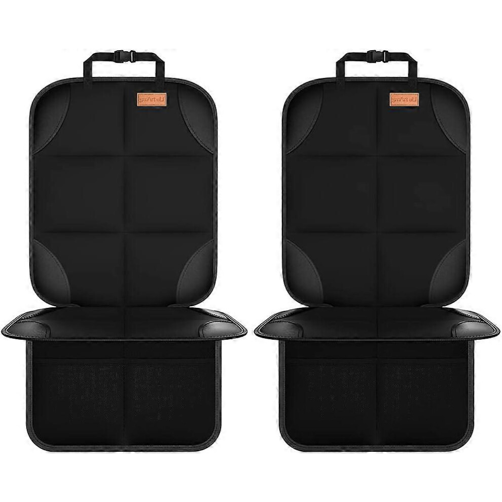 (As Show, One Size) Car Seat Protector, Child Car Seat Protector - Protects Car Seat Upholstery With Organised Pockets. Kikidex