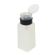 (Clear Pump Head, One size) 250ml Nail Polish Eye&Facial Make Up Remover Empty Plastic Pump Dispenser Bottle Clear - Black Pump Head, 250ml