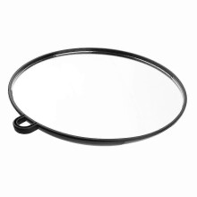 (As show, One size) Salon Large & Comfy Hand Held Mirror with Handle and Hanger Hole