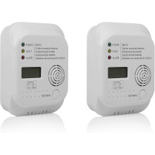 (As show, One size) Carbon monoxide detector, natural gas and explosive gas detector, digital display, white