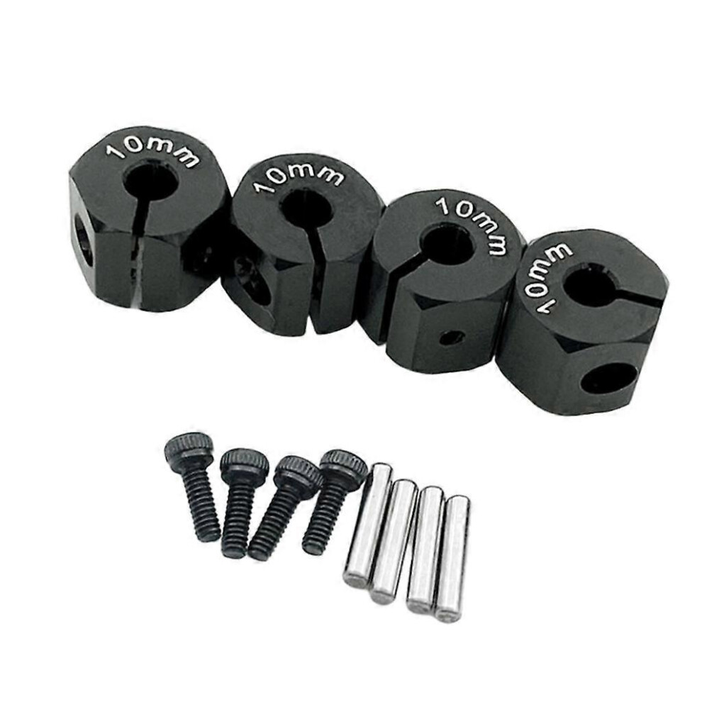 (9Mm One Size) 4 Pieces 1/10 Hex Wheel Hubs Upgrade Parts For Scx10 Cc01 Rc Off Road Racing Car - 8Mm Blue/Red 4633730140362
