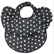 (As show, One size) Waterproof Baby Bib for Baby Girl - Better Than Silicone, Wipe Clean and Washable - Toddler Bibs with Food Catcher-Black