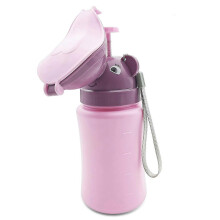 (As show, One size) Travel Potty Portable Elephant Leak-proof Urinal Emergency Toilet Urinal Bottle Suitable for Baby Boy Potty (blue)Pink