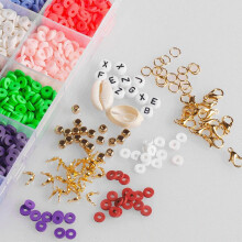 (4285pcs, One size) 4285 Pieces Heishi Clay Beads Round Disc Beads for DIY Bracelet Necklace