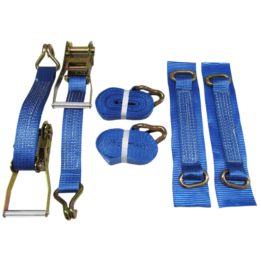 Recovery Ratchet Sets 50Mm 4M 5T X2 (Wheel Tie Down Straps Oval) 707152577878