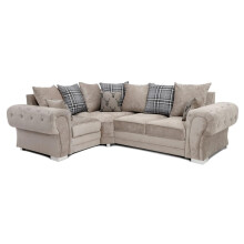(1c2 Corner Beige) Verona Scatter Back 1C2/ 2C1 Corner Sofa