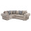 Furniture 786 (1c2 Corner Beige) Verona Scatter Back 1C2/ 2C1 Corner Sofa 1