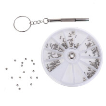 120 Pcs/box Assorted Stainless Steel Glasses Screws Set With Small Screwdriver