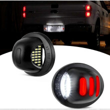 (As show, One size) Led License Plate Light Tag Lamp Assembly with Red OLED Neon Tube Compatible with Ford F150 F250 F350 F450 F550 Super Duty Ranger Pickup Truck Explore