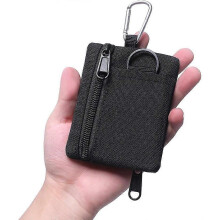 (As show, One size) Tactical Key Case, Military ID Card Holder EDC Pouches Coin Pouches Credit Card Organizer with Loop Tactical Waist Pack Bag
