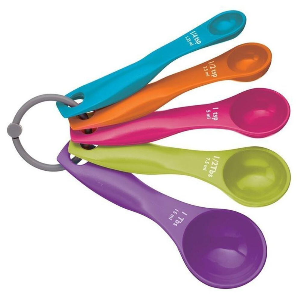 Selection 5pc Style Kitchen Colourworks Measuring Spoons Spoon Cup Baking Utensil Set Kit