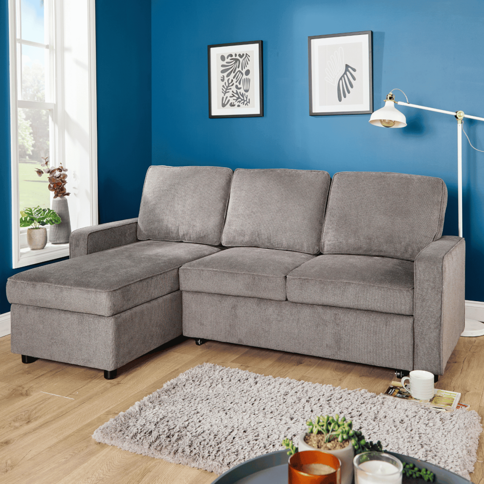 Sectional Corner Sofa Pull-Out Sofa Bed Sleeper Couch Upholstered