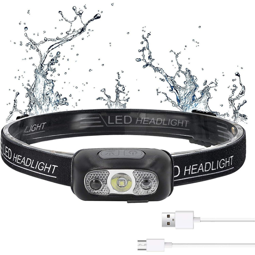 Photos - Flashlight Kikidex  Powerful Rechargeable Usb Reserve Led With 500 Lm, 3 Lighting Modes, Waterproof Ipx1. (As show, One size)