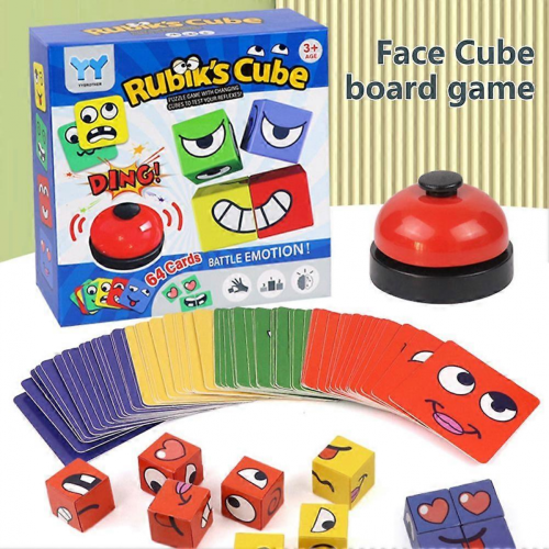 Expression Puzzle Building Cubes Face-Changing Building Blocks Matching Game Logical Thinking Training Toy 2