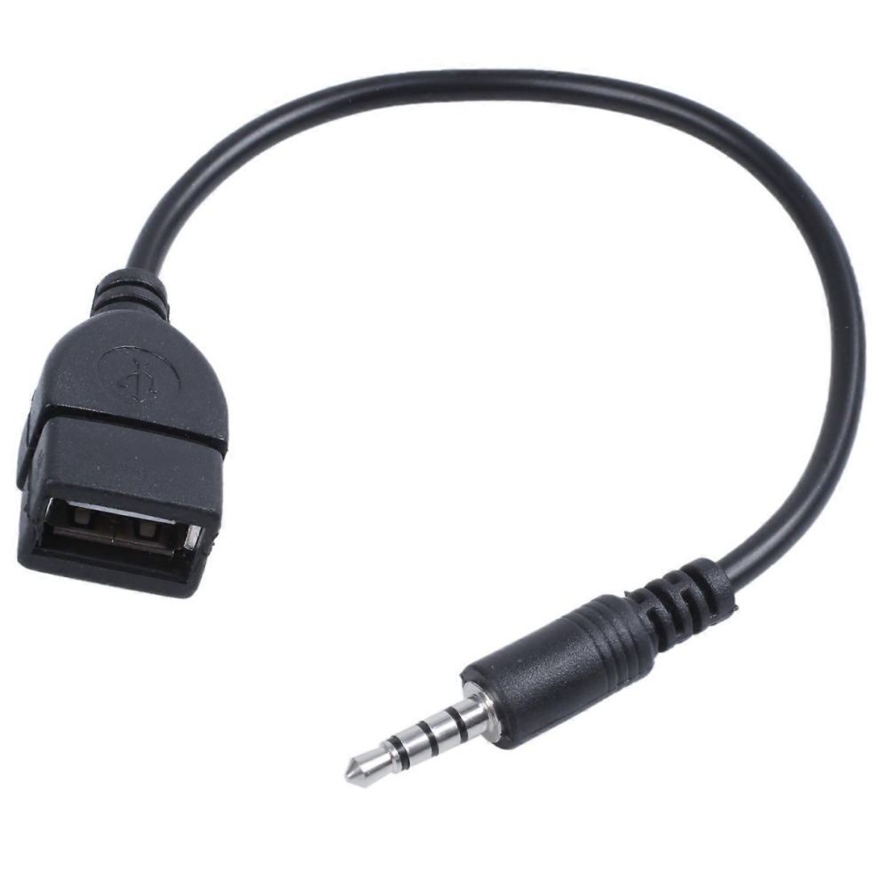 Usb Jack, Aux, 3.5 Mm Jack For Audio Data Charging Cable Black 9102026432641