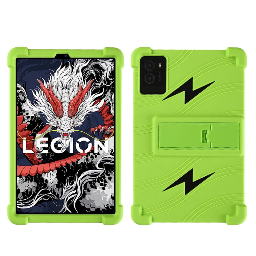 (Green) Shockproof Soft Silicone Stand Case Cover For Lenovo Legion Y700 3Rd Gen (2025) Tablet Green 6963793897414
