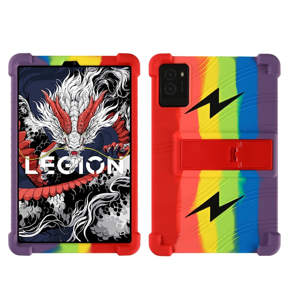 (Rainbow) Shockproof Soft Silicone Stand Case Cover For Lenovo Legion Y700 3Rd Gen (2025) Tablet 6963793897445