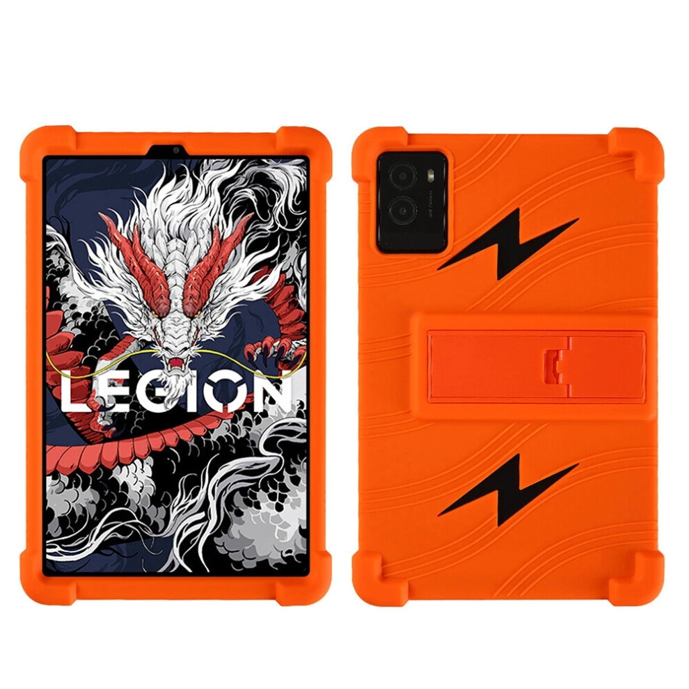 (Orange) Shockproof Soft Silicone Stand Case Cover For Lenovo Legion Y700 3Rd Gen (2025) Tablet Orange 6963793897421