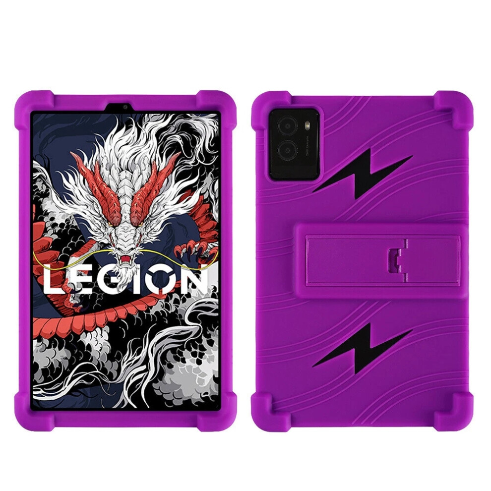 (Purple) Shockproof Soft Silicone Stand Case Cover For Lenovo Legion Y700 3Rd Gen (2025) Tablet Purple 6963793897438