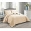 (Beige, Super King) 3 Piece Emboss Bedspread Check Quilted Bedding Set 6