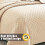 (Beige, King) 3 Piece Emboss Bedspread Check Quilted Bedding Set 7