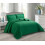 (Green, King) 3 Piece Emboss Bedspread Check Quilted Bedding Set 3