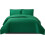 (Green, King) 3 Piece Emboss Bedspread Check Quilted Bedding Set 6