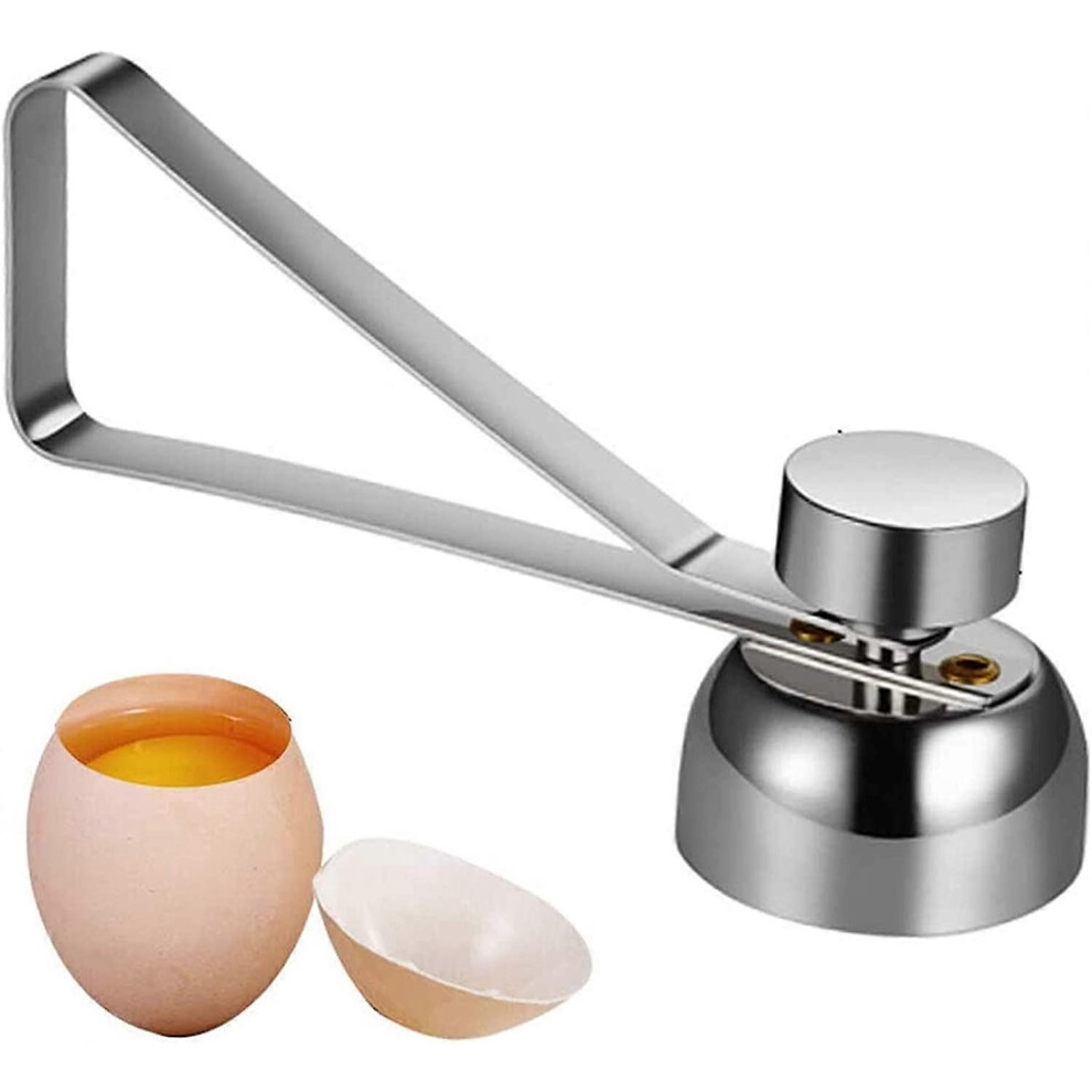 (As show, One size) Egg Cutter Stainless Steel Egg Tool Egg Yolk Separator Stainless Steel Egg Lid Shell Cutter for Hard and Soft Eggs, Egg Opener for Home Kitchen, Egg C