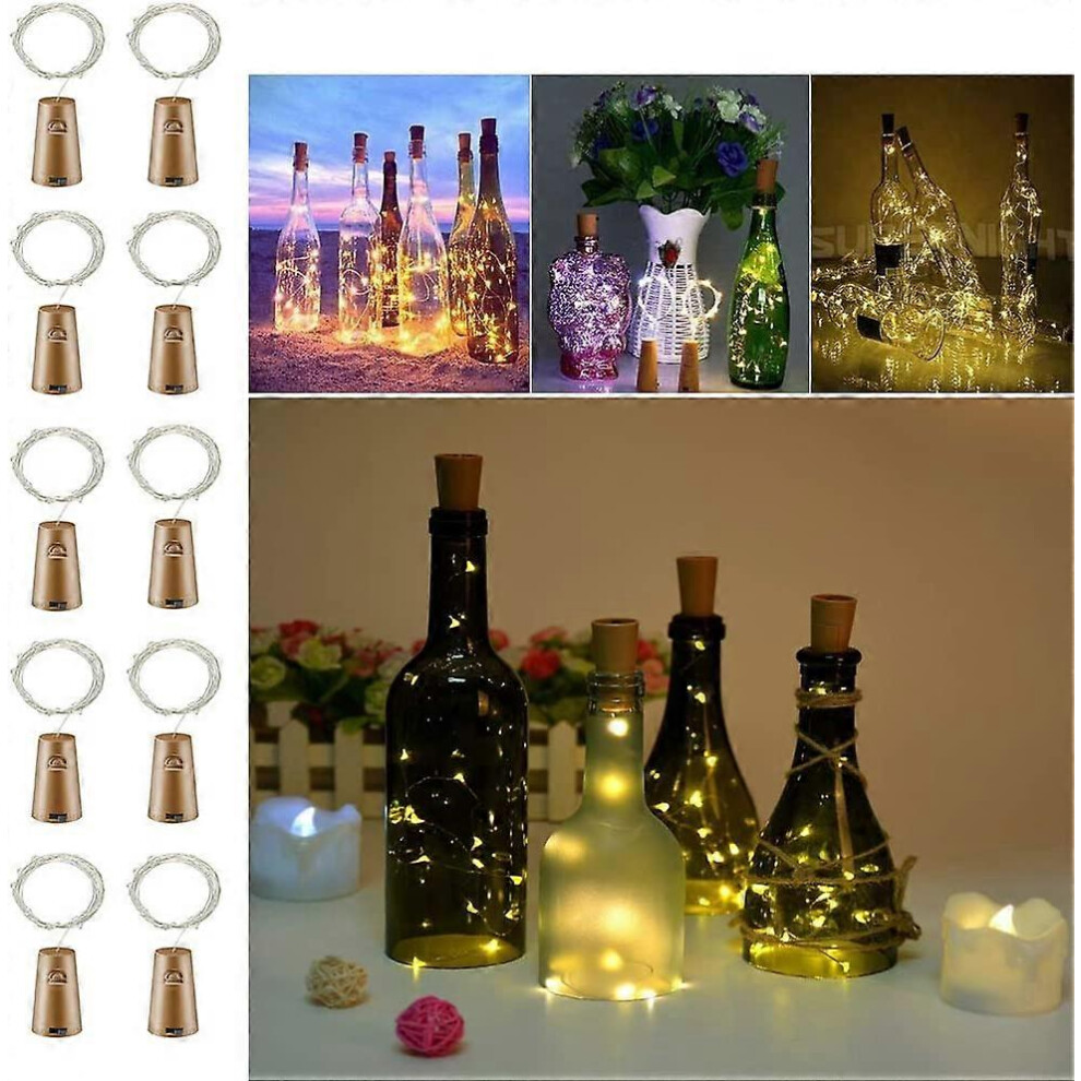 (As show, One size) LED Bouteille Lumires avec du lige - 2m 20 LED Fonctionnant sur batterie Fil de cuivre Du vin Chane Lumires pour Vacances Mariage