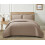 (Mink, Double) 3 Piece Emboss Bedspread Check Quilted Bedding Set 1