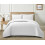 (White, King) 3 Piece Emboss Bedspread Check Quilted Bedding Set 1
