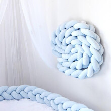 (Blue, 200cm/78.7in) Braided Throw Pillow, Soft Woven Long Pillow Cover, Comfortable Stitched Edges, Multi-Use Pillow Cushion for Home Sofa & Bed Decoration
